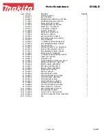 Предварительный просмотр 2 страницы Makita 6304LR Parts Breakdown