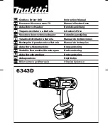 Preview for 1 page of Makita 6343D Instruction Manual