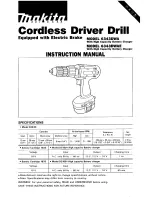 Preview for 1 page of Makita 6343DWA Instruction Manual