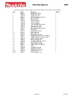 Предварительный просмотр 2 страницы Makita 640 Parts Breakdown