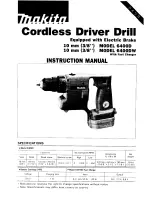 Preview for 1 page of Makita 6400D Instruction Manual