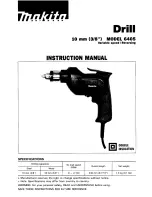 Preview for 1 page of Makita 6405 Instruction Manual