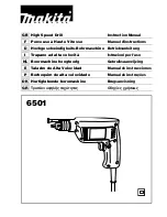 Makita 6501 Instruction Manual preview