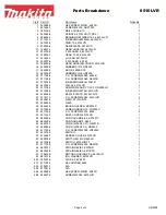 Предварительный просмотр 2 страницы Makita 6510LVR Parts Breakdown