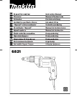 Makita 6821 Instruction Manual preview