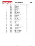 Preview for 2 page of Makita 6821 Parts Breakdown