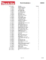 Предварительный просмотр 2 страницы Makita 6823N Parts Breakdown