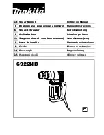 Предварительный просмотр 1 страницы Makita 6922NB Instruction Manual