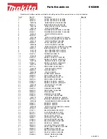 Preview for 2 page of Makita 6922NB Parts Breakdown