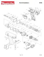 Makita 6952 Parts Breakdown preview