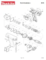 Preview for 1 page of Makita 6953 Parts Breakdown