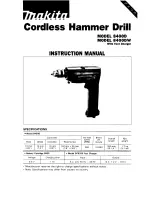 Preview for 1 page of Makita 8400D Instruction Manual