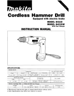 Preview for 1 page of Makita 8411D Instruction Manual