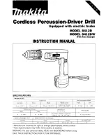 Preview for 1 page of Makita 8412D Instruction Manual