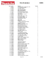 Preview for 2 page of Makita 9005B Parts Breakdown