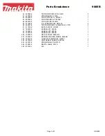 Preview for 3 page of Makita 9005B Parts Breakdown