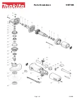 Makita 9557NB Parts Breakdown предпросмотр