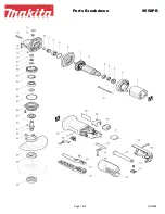 Makita 9558PB Parts Breakdown предпросмотр