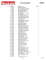 Предварительный просмотр 2 страницы Makita 9558PB Parts Breakdown