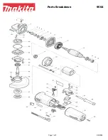 Makita 9564 Parts Breakdown preview