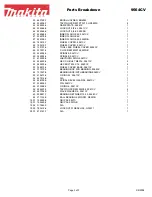 Предварительный просмотр 3 страницы Makita 9564CV Parts Breakdown