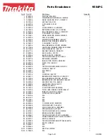 Preview for 2 page of Makita 9564PC Parts Breakdown