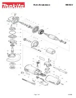 Makita 9565CV Parts Breakdown preview