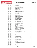 Preview for 2 page of Makita 9566PC Parts Breakdown