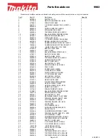 Предварительный просмотр 2 страницы Makita 9903 Parts Breakdown