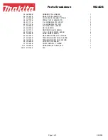 Preview for 3 page of Makita 9924DB Parts Breakdown