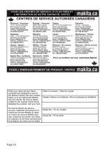 Предварительный просмотр 37 страницы Makita AC001 Owner'S Manual