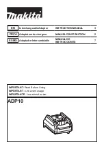 Preview for 1 page of Makita ADP10 Instruction Manual