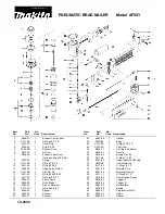 Preview for 1 page of Makita AF503 Parts List