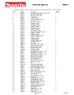 Preview for 2 page of Makita AN611 Parts Breakdown