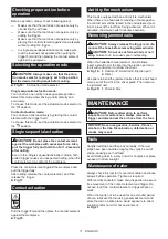 Preview for 11 page of Makita AN924 Instruction Manual