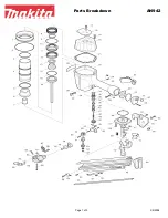 Предварительный просмотр 1 страницы Makita AN942 Parts Breakdown