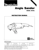 Preview for 1 page of Makita ANGLE SANDER 9040L Instruction Manual