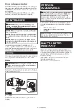 Preview for 10 page of Makita BAC01 Instruction Manual