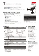 Preview for 1 page of Makita BCG140 Technical Information