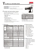 Предварительный просмотр 1 страницы Makita BCG140 Technical Information