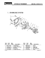 Makita BCM3310 Parts List preview