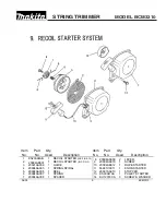 Preview for 9 page of Makita BCM3310 Parts List