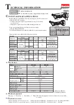 Makita BDA340 Technical Information предпросмотр