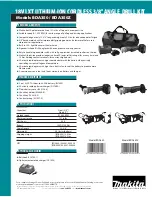 Preview for 2 page of Makita BDA350Z Specifications