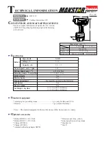 Preview for 1 page of Makita BFT121F Technical Information