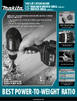 Makita BHP452 Specifications предпросмотр