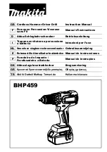 Makita BHP459ZJ Instruction Manual предпросмотр