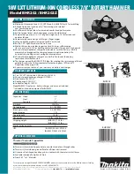 Preview for 2 page of Makita BHR202 Specifications