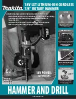 Preview for 1 page of Makita BHR202Z Specifications