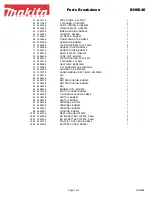 Preview for 3 page of Makita BHR240 Parts Breakdown